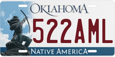 OK license plate 522AML