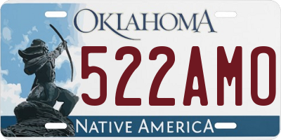 OK license plate 522AMO