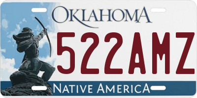 OK license plate 522AMZ