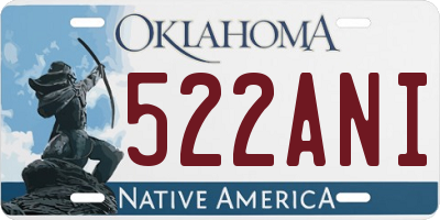 OK license plate 522ANI