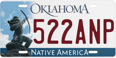 OK license plate 522ANP