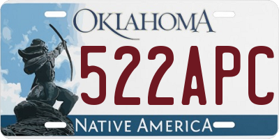 OK license plate 522APC