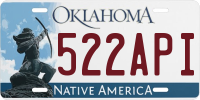 OK license plate 522API
