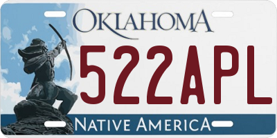 OK license plate 522APL