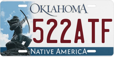 OK license plate 522ATF