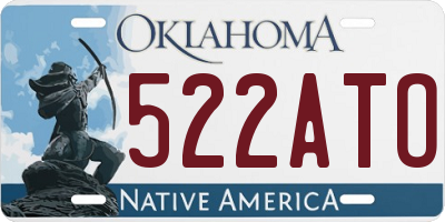 OK license plate 522ATO