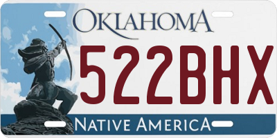 OK license plate 522BHX