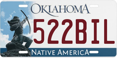 OK license plate 522BIL