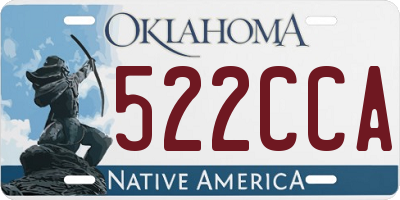 OK license plate 522CCA