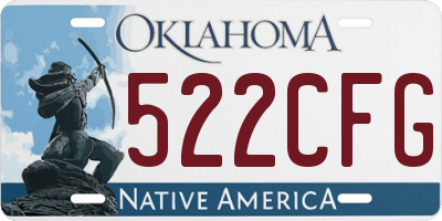 OK license plate 522CFG