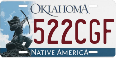OK license plate 522CGF