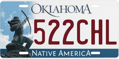 OK license plate 522CHL