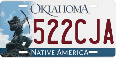 OK license plate 522CJA