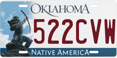 OK license plate 522CVW