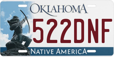 OK license plate 522DNF