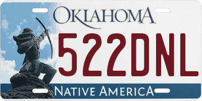OK license plate 522DNL