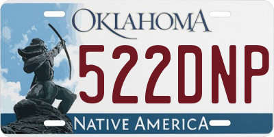 OK license plate 522DNP