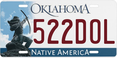 OK license plate 522DOL