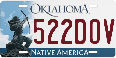 OK license plate 522DOV