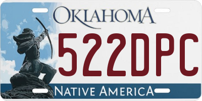OK license plate 522DPC