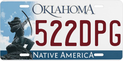OK license plate 522DPG