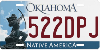 OK license plate 522DPJ