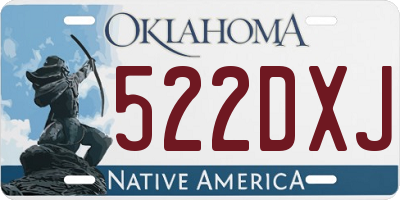 OK license plate 522DXJ