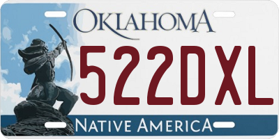 OK license plate 522DXL