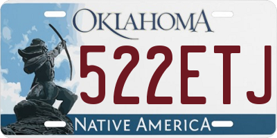 OK license plate 522ETJ