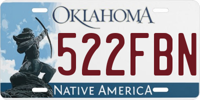 OK license plate 522FBN