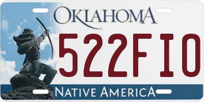 OK license plate 522FIO
