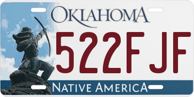 OK license plate 522FJF