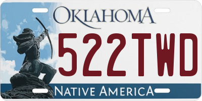 OK license plate 522TWD