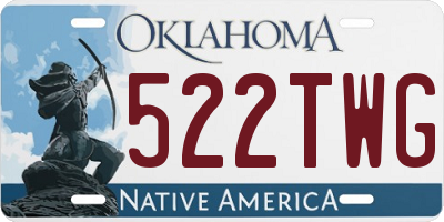 OK license plate 522TWG