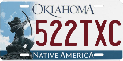 OK license plate 522TXC
