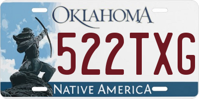 OK license plate 522TXG