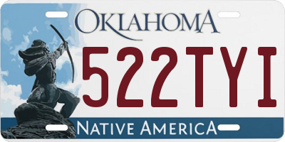 OK license plate 522TYI