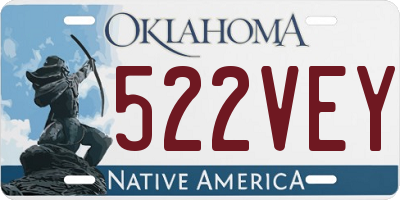 OK license plate 522VEY