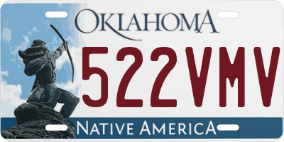 OK license plate 522VMV