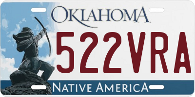 OK license plate 522VRA