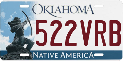 OK license plate 522VRB