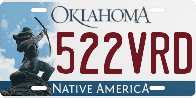 OK license plate 522VRD