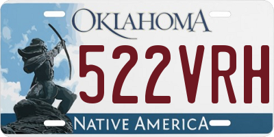 OK license plate 522VRH