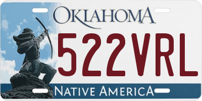 OK license plate 522VRL