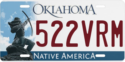 OK license plate 522VRM