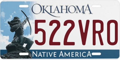 OK license plate 522VRO