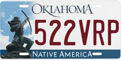 OK license plate 522VRP