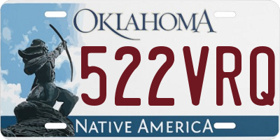OK license plate 522VRQ