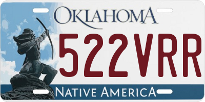 OK license plate 522VRR