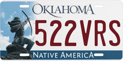 OK license plate 522VRS